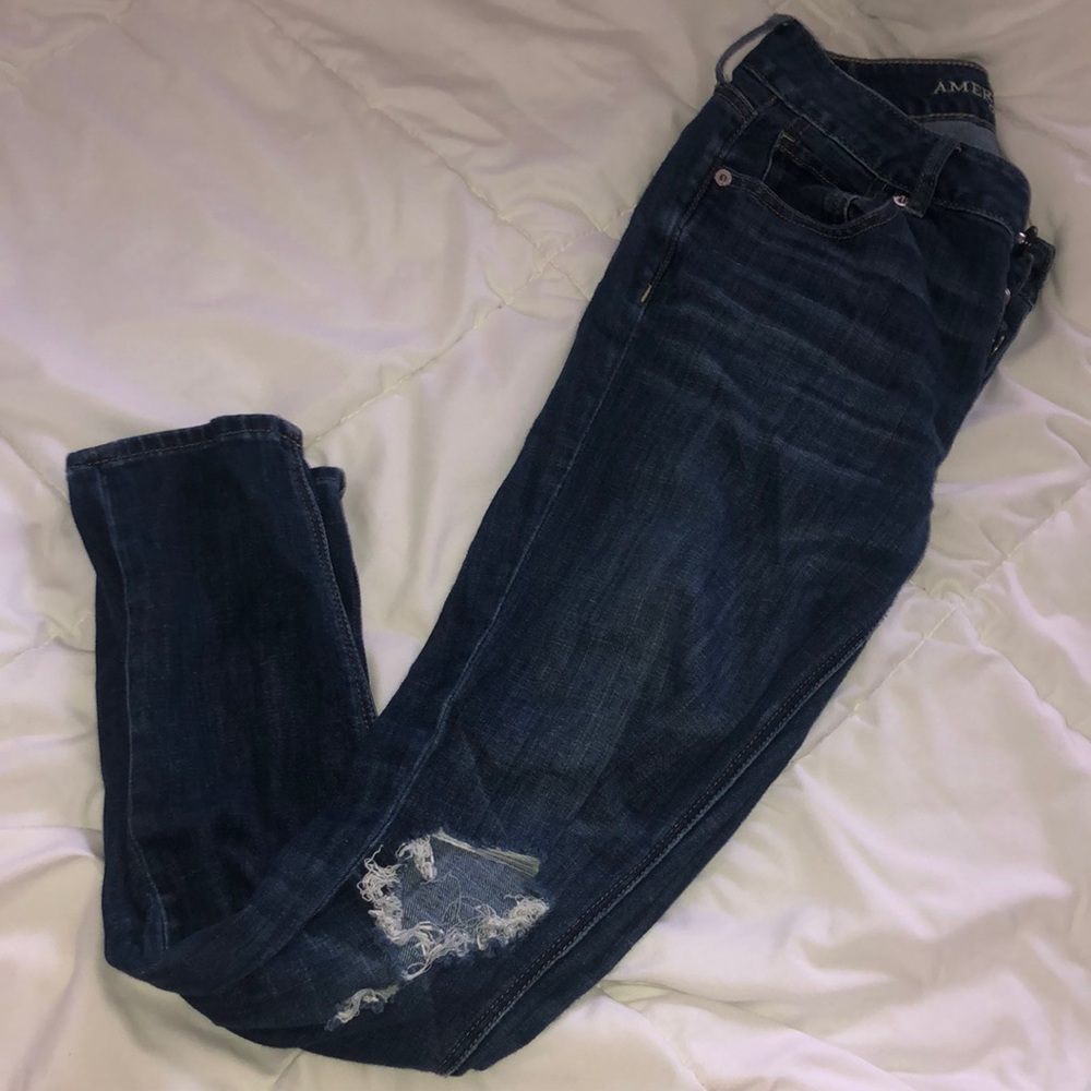 American Eagle boyfriend jeans skinny size 0